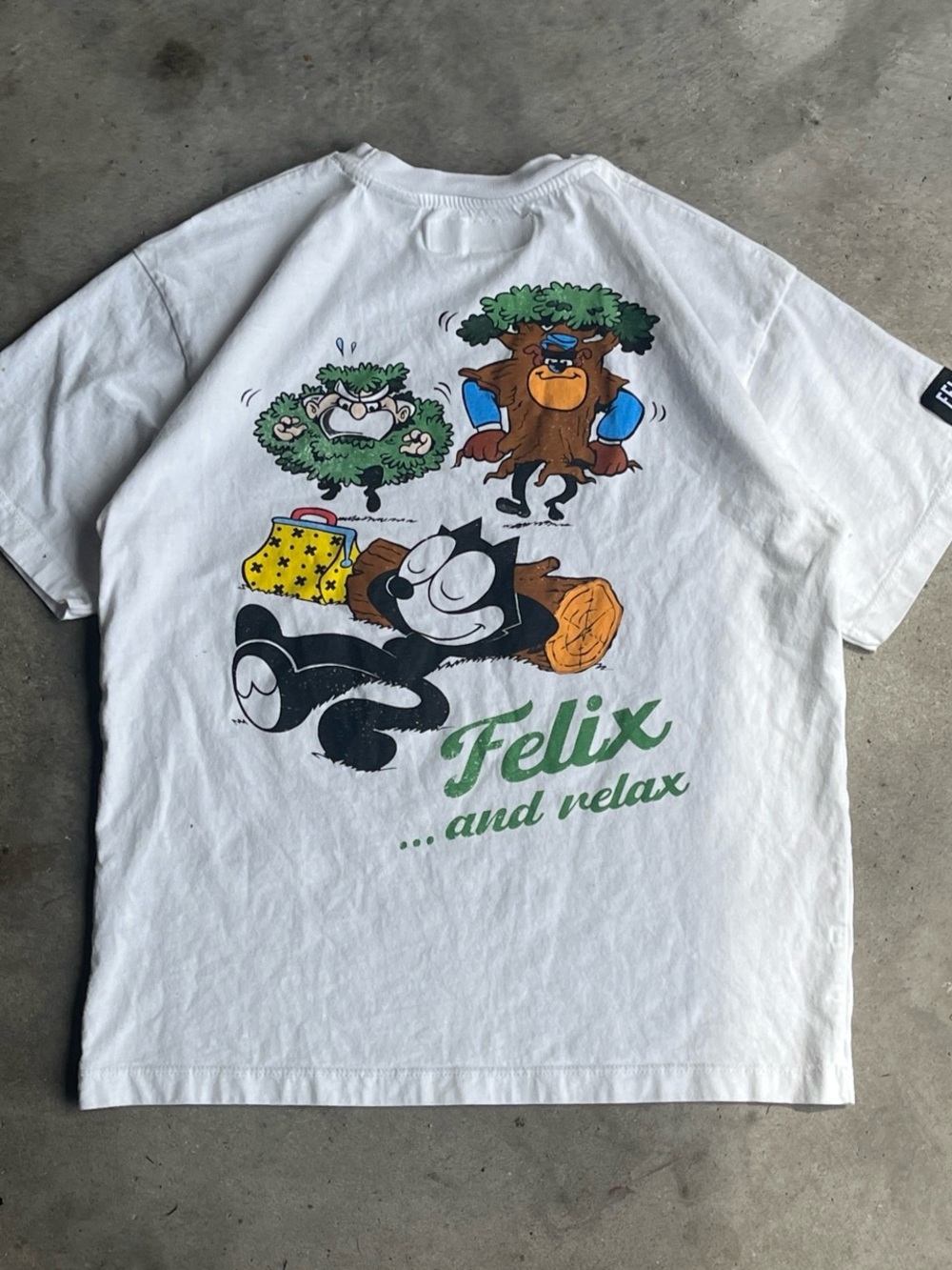 Zara White Felix Graphic Short Sleeve Tee